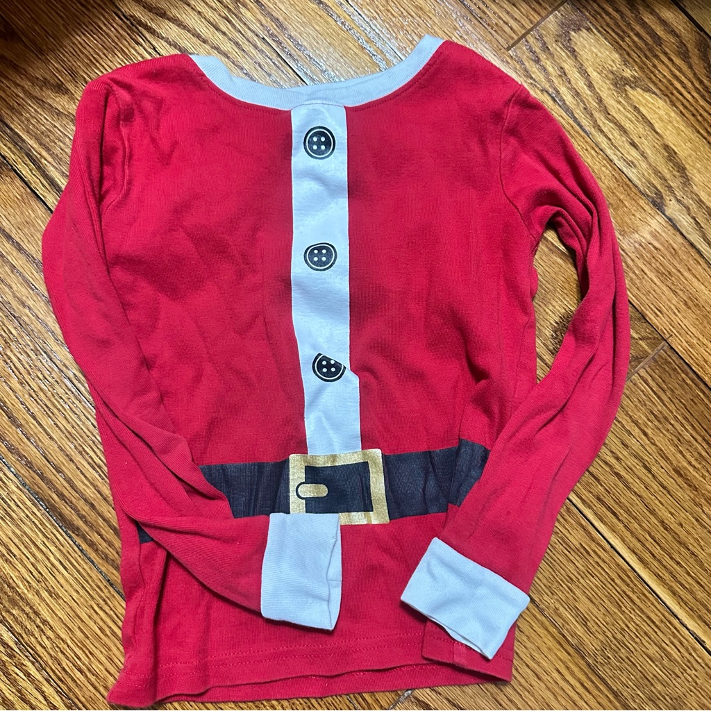 Santa Red Pajama Top